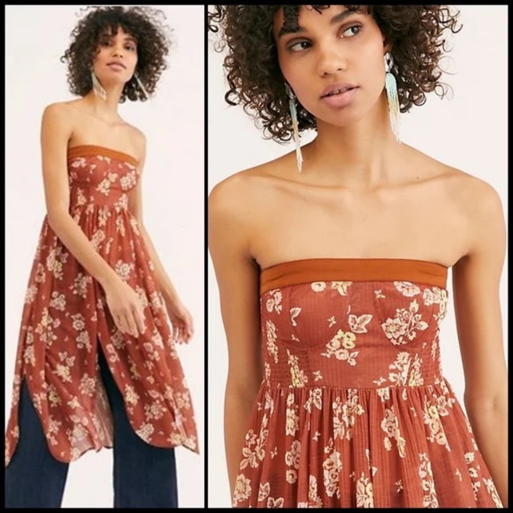 Free People Kitty Tube Top Strapless Tunic Dress